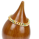 Colorful Cuban Bracelet Hip Hop Punk Macaron Enamel Rainbow Chain
