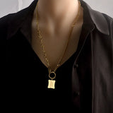 Hip Hop Rock Titanium Steel Necklace Men Women Tide Choker Street Dance INS