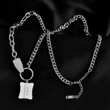 Hip Hop Rock Titanium Steel Necklace Men Women Tide Choker Street Dance INS