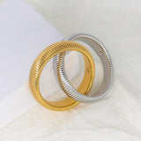 Hip Hop Stretch Elastic Bracelet 316L Stainless Steel Punk Charms Jewelry