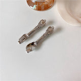Hiphop Women Hairpins Punk Metal Spoon Fork Hair Clips Hair Jewelry