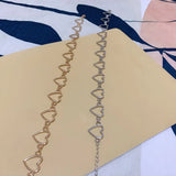 Hollow Heart Choker Necklace Bicolor Jewelry Collier