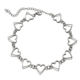 Hollow Heart Choker Necklace Bicolor Jewelry Collier