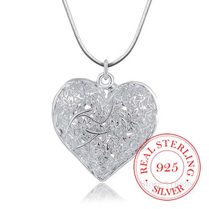 925 Sterling Silver Heart Tree Of Life Pendant Necklace for Women