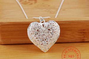 925 Sterling Silver Heart Tree Of Life Pendant Necklace for Women