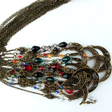Hollow Moon Crystal Beads Head Chain Wedding Headband Crown