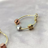 Colored Plated Hoop Earrings 925 Silver Needle Jewelry