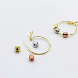 Colored Plated Hoop Earrings 925 Silver Needle Jewelry