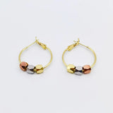 Colored Plated Hoop Earrings 925 Silver Needle Jewelry