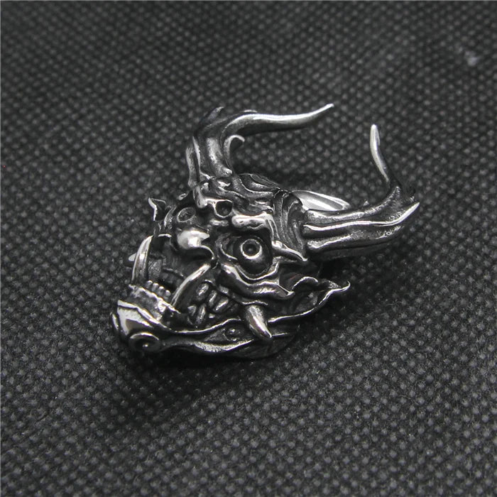 Horn Devil Pendant Stainless Steel Mens Pendant