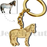 Personalized Horse-Shaped Keychain with Pet's Name - Gift for Relatives