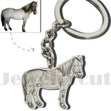 Personalized Horse-Shaped Keychain with Pet's Name - Gift for Relatives