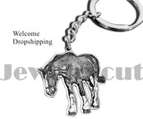 Personalized Horse-Shaped Keychain with Pet's Name - Gift for Relatives