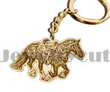 Personalized Horse-Shaped Keychain with Pet's Name - Gift for Relatives