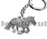 Personalized Horse-Shaped Keychain with Pet's Name - Gift for Relatives