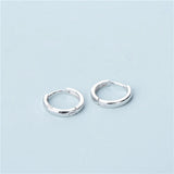 100% S925 Earring Stud Hoop Sterling Silver Circle Earrrings Women Jewelry