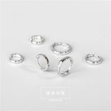 100% S925 Earring Stud Hoop Sterling Silver Circle Earrrings Women Jewelry