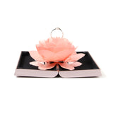 3D Pop Up Rose Ring Box Wedding Engagement Jewelry Storage Rectangular