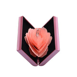 3D Pop Up Rose Ring Box Wedding Engagement Jewelry Storage Rectangular