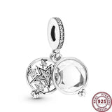925 Silver Constellation Astronaut Beads Original Bracelet Charm Jewelry
