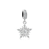 925 Silver Snowflake Charm Bead Pendant for Bracelet - DIY Jewelry Gift