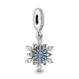 925 Silver Snowflake Charm Bead Pendant for Bracelet - DIY Jewelry Gift