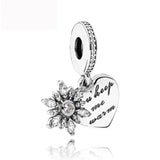 925 Silver Snowflake Charm Bead Pendant for Bracelet - DIY Jewelry Gift