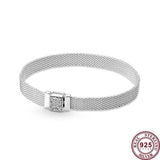 925 Silver Braided Tricolor Women's Watch Bracelet - High Charm Jewelry