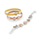 925 Silver Braided Tricolor Women's Watch Bracelet - High Charm Jewelry
