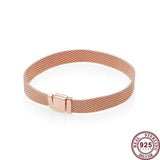 925 Silver Braided Tricolor Women's Watch Bracelet - High Charm Jewelry