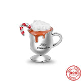 925 Silver Cat Cup Heartbeat Bear Charms Beads
