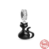 925 Silver Cat Cup Heartbeat Bear Charms Beads
