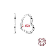 925 Silver Rose Heart-shaped Women's Earrings High Jewelry