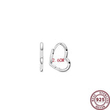 925 Silver Rose Heart-shaped Women's Earrings High Jewelry