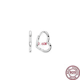 925 Silver Rose Heart-shaped Women's Earrings High Jewelry