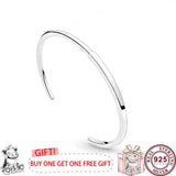 925 Silver C-Shaped I-D Overlay Women's Logo Bracelet
