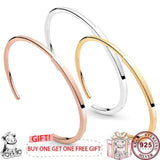 925 Silver C-Shaped I-D Overlay Women's Logo Bracelet
