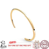 925 Silver C-Shaped I-D Overlay Women's Logo Bracelet