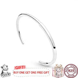 925 Silver C-Shaped I-D Overlay Women's Logo Bracelet