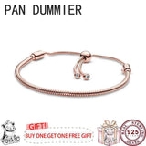 925 Silver Star & Love Heart Adjustable Bracelet for Women