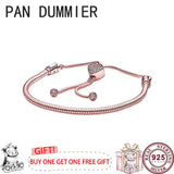 925 Silver Star & Love Heart Adjustable Bracelet for Women