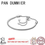 925 Silver Star & Love Heart Adjustable Bracelet for Women