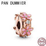 925 Silver Eternal Galaxy Daisy Clip for Pandoha Bracelet