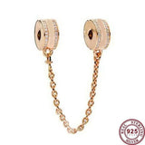925 Silver Eternal Love Safety Chain for Women Bracelet