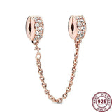 925 Silver Eternal Love Safety Chain for Women Bracelet