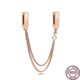 925 Silver Eternal Love Safety Chain for Women Bracelet