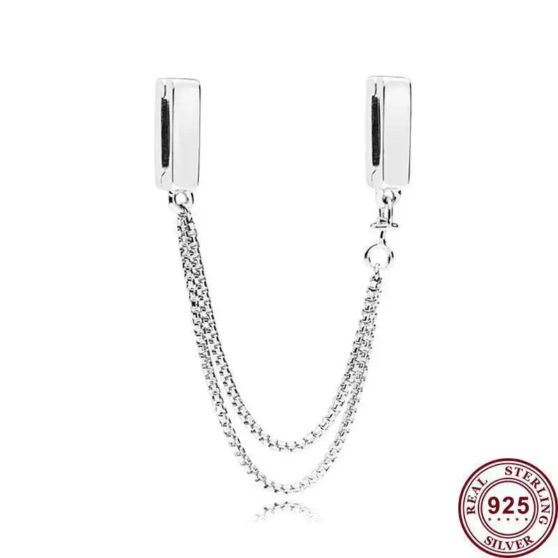 925 Silver Eternal Love Safety Chain for Women Bracelet