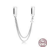 925 Silver Eternal Love Safety Chain for Women Bracelet