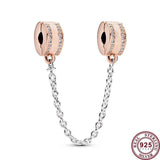 925 Silver Eternal Love Safety Chain for Women Bracelet