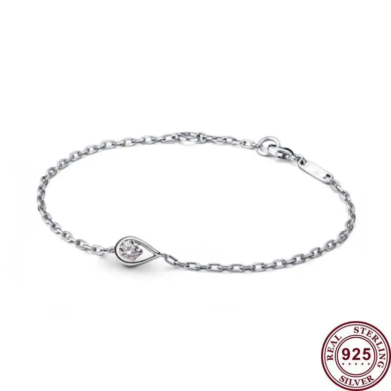 925 Silver Ginkgo Blobs Stars Snowflake Women's Logo Bracelet